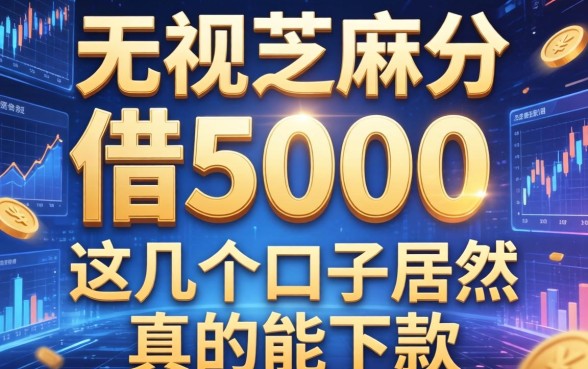 无视芝麻分借5000，这几个口子居然真的能下款
