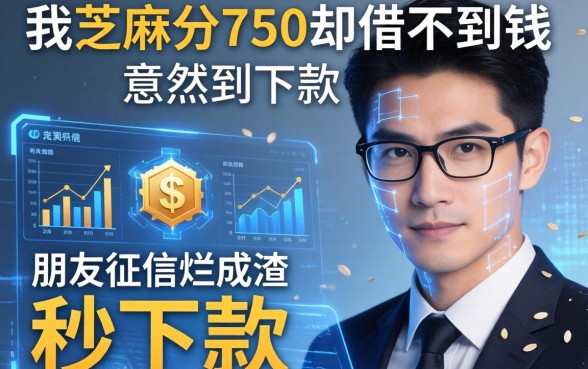 我芝麻分750却借不到钱，朋友征信烂成渣竟然秒下款