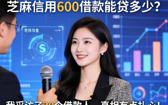 芝麻信用600借款能贷多少？我采访了30个借款人，真相有点扎心
