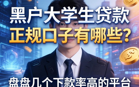黑户大学生贷款的正规口子有哪些？盘点几个下款率高的平台