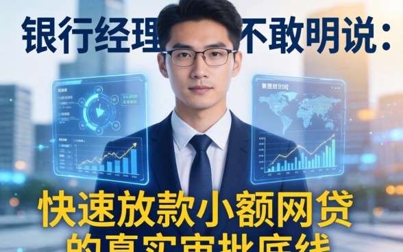 银行经理不敢明说：快速放款小额网贷的真实审批底线