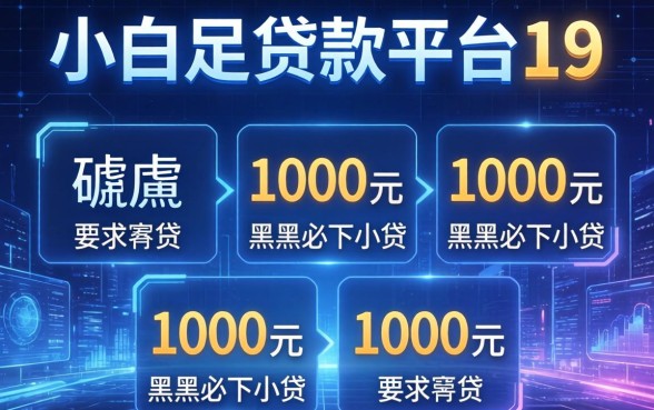 适合小白的贷款平台19，胪列五个1000元黑户必下小贷