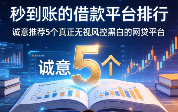 秒到账的借款平台排行，诚意推荐5个真正无视风控黑白的网贷平台