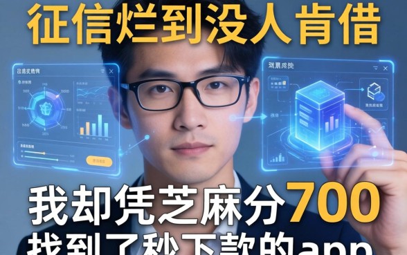 征信烂到没人肯借，我却凭芝麻分700找到了秒下款的app
