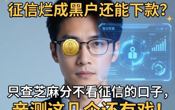 征信烂成黑户还能下款？只查芝麻分不看征信的口子，亲测这几个还有戏！