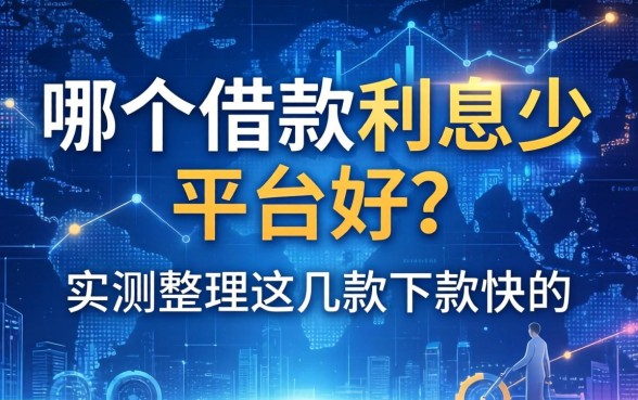 哪个借款利息少的平台好？实测整理这几款下款快的