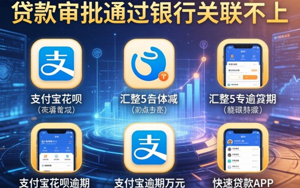 贷款审批通过银行关联不上，汇整5个支付宝花呗逾期万元快速贷款app