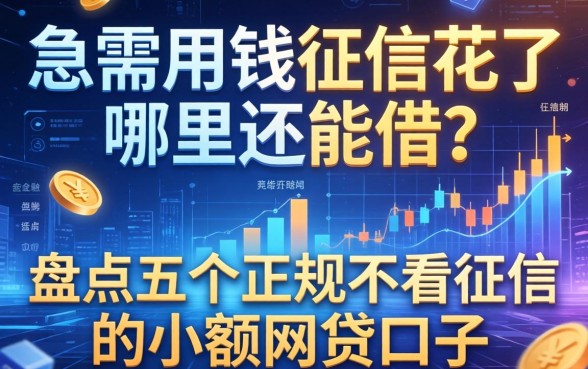 急需用钱征信花了哪里还能借？盘点五个正规不看征信的小额网贷口子