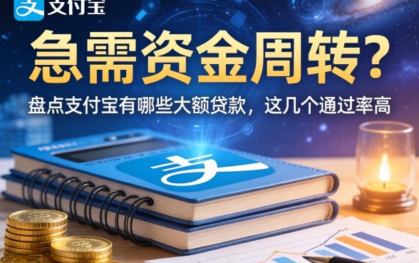 急需资金周转？盘点支付宝有哪些大额贷款，这几个通过率高