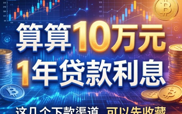 算算10万元1年贷款利息，这几个下款渠道可以先收藏
