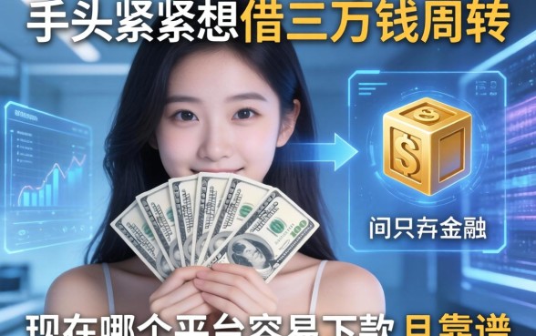 手头紧想借三万块钱周转，请问现在哪个平台容易下款且靠谱？