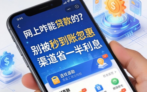 手机网上咋能贷款的？别被秒到账忽悠，选对渠道省一半利息