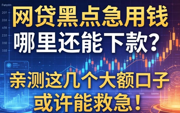 网贷黑户急用钱哪里还能下款？亲测这几个大额口子或许能救急！