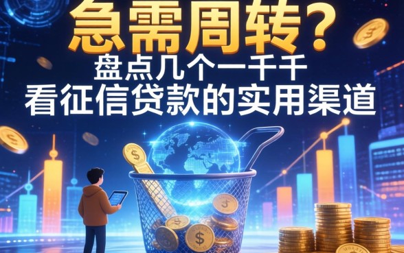 急需周转？盘点几个一千不看征信贷款的实用渠道