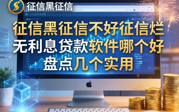 征信黑征信不好征信烂无利息贷款软件哪个好？盘点几个实用的