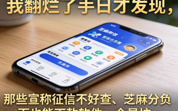 我翻烂了手机才发现，那些宣称征信不好查、芝麻分负面也能下款的软件，全是坑