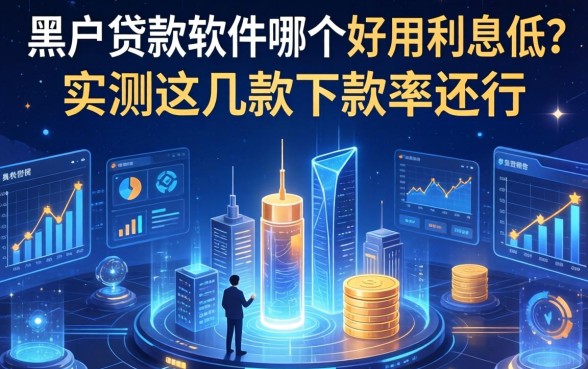 黑户贷款软件哪个好用利息低？实测这几款下款率还行