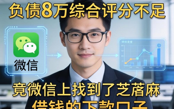 我负债8万综合评分不足，竟在微信上找到了芝麻借钱的下款口子