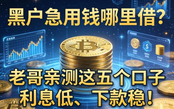 黑户急用钱哪里借？老哥亲测这五个口子利息低、下款稳！