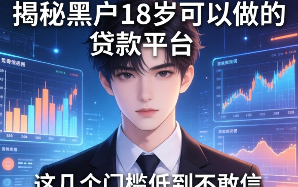 揭秘黑户18岁可以做的贷款平台，这几个门槛低到不敢信