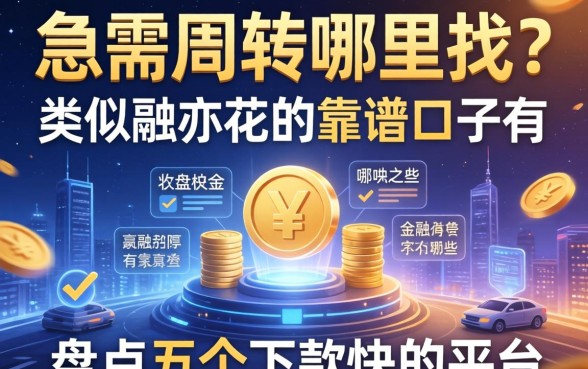 急需周转哪里找？类似融亦花的靠谱口子有哪些？盘点五个下款快的平台