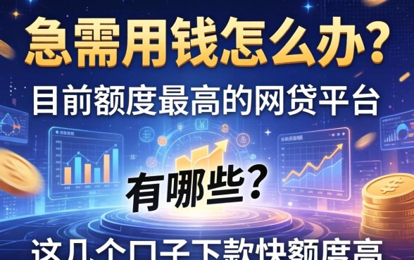 急需用钱怎么办？目前额度最高的网贷平台有哪些？这几个口子下款快额度高