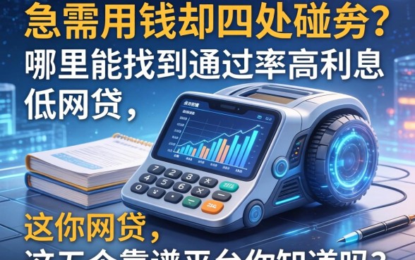 急需用钱却四处碰壁？哪里能找到通过率高利息低的网贷，这五个靠谱平台你知道吗？