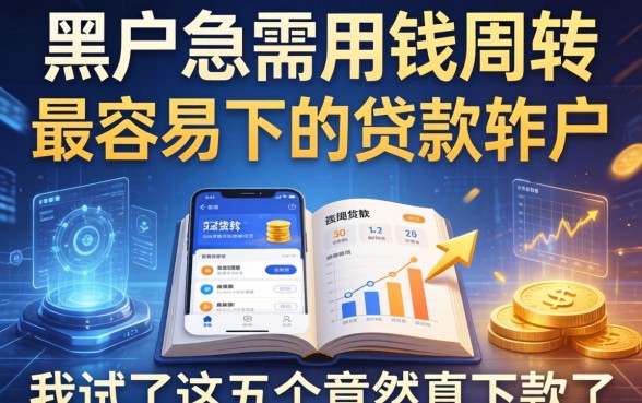 黑户急需用钱周转最容易下的贷款软件，我试了这五个竟然真下款了