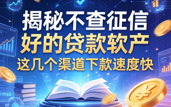 揭秘不查征信的好的贷款软件，这几个渠道下款速度快