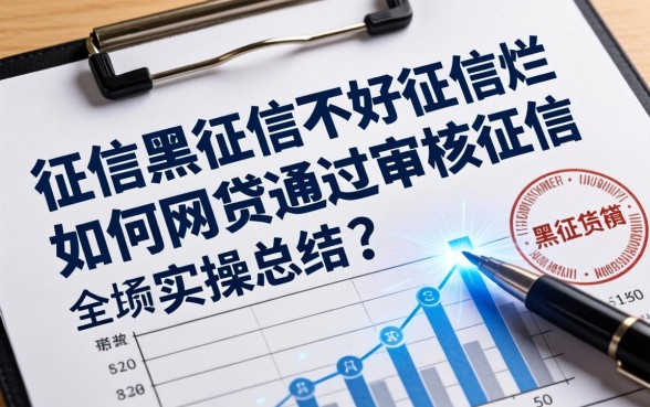 征信黑征信不好征信烂如何网贷通过审核征信报告，实操总结
