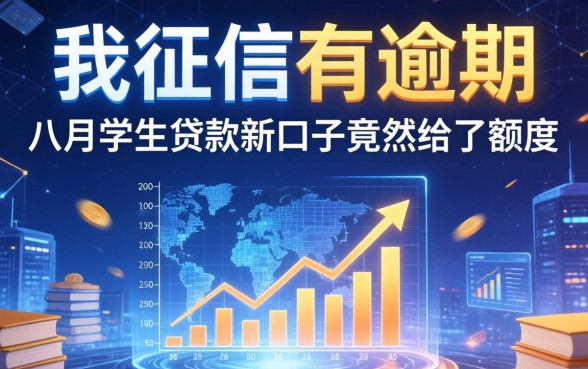 我征信有逾期，八月学生贷款新口子竟然给了额度