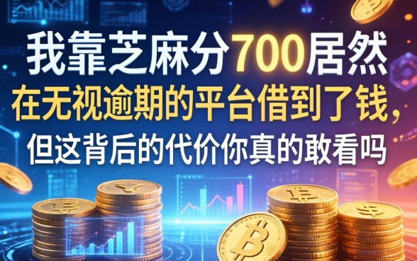 我靠芝麻分700居然在无视逾期的平台借到了钱，但这背后的代价你真的敢看吗