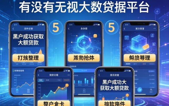 有没有无视大数据的平台，整理5个黑户成功获取大额贷款的软件