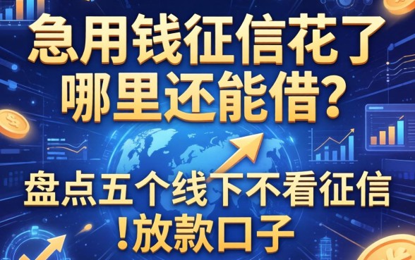 急用钱征信花了哪里还能借？盘点五个线下不看征信的放款口子