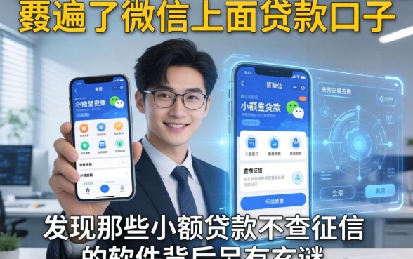 我翻遍了微信上面的贷款口子，发现那些小额贷款不查征信的软件背后另有玄机