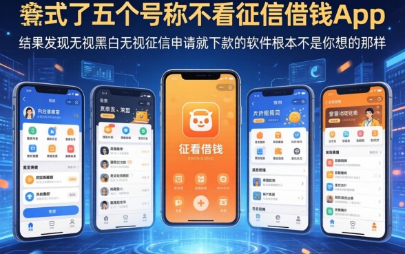 我试了五个号称不看征信的借钱app，结果发现无视黑白无视征信申请就下款的软件根本不是你想的那样
