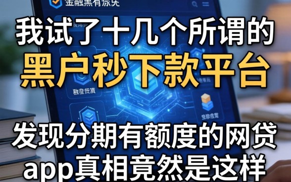 我试了十几个所谓的黑户秒下款平台，发现分期有额度的网贷app真相竟然是这样