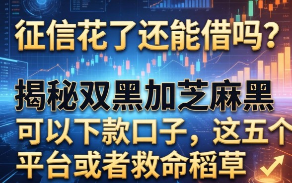 征信花了还能借吗？揭秘双黑加芝麻黑可以下款口子，这五个平台或是救命稻草