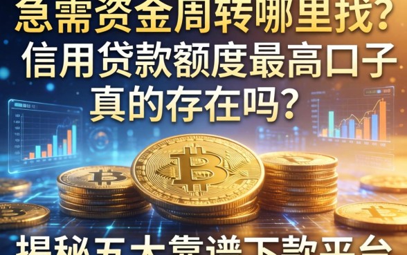 急需资金周转哪里找？信用贷款额度最高口子真的存在吗？揭秘五大靠谱下款平台