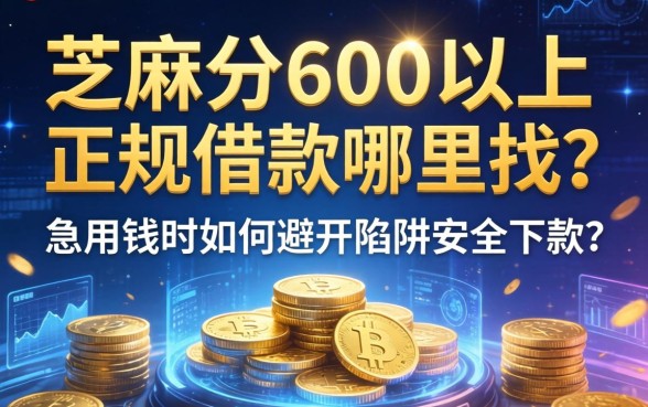 芝麻分600以上正规借款哪里找？急用钱时如何避开陷阱安全下款？