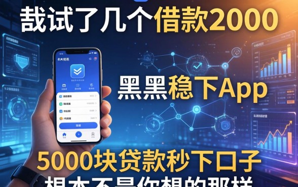 我试了几个借款2000的黑户稳下app，发现5000块贷款秒下口子根本不是你想的那样