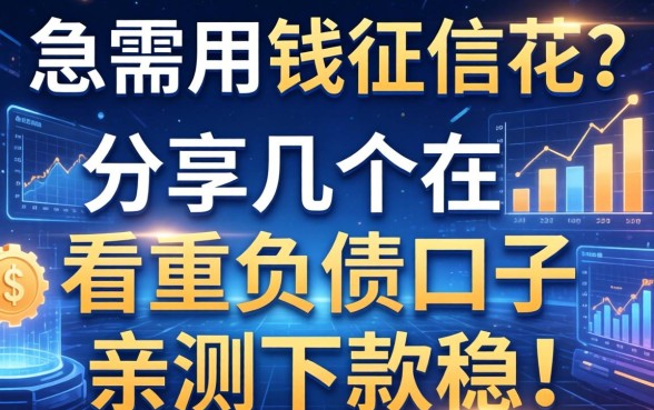 急需用钱征信花？分享几个不看重负债的口子，亲测下款稳！