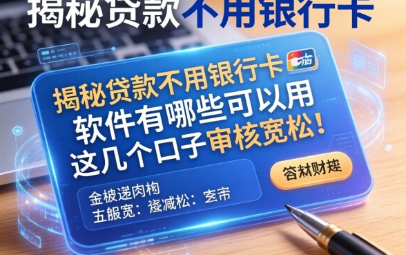 揭秘贷款不用银行卡的软件有哪些可以用，这几个口子审核宽松