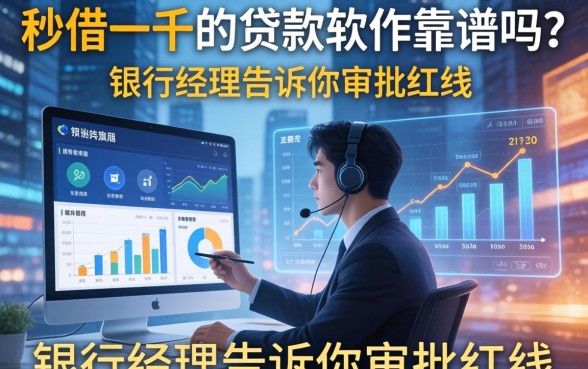 秒借一千的贷款软件靠谱吗？银行经理告诉你审批红线