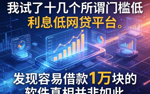 我试了十几个所谓门槛低利息低的网贷平台，发现容易借款1万块的软件真相并非如此
