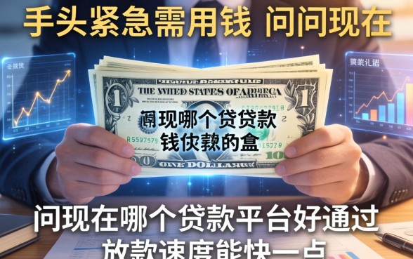手头紧急需用钱，请问现在哪个贷款平台好通过且放款速度能快一点？