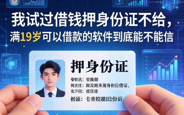 我试过借钱押身份证不给，满19岁可以借款的软件到底能不能信