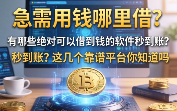 急需用钱哪里借？有哪些绝对可以借到钱的软件秒到账？这几个靠谱平台你知道吗？
