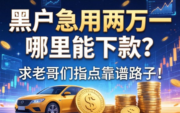 黑户急用两万一，哪里能下款？求老哥们指点靠谱路子！