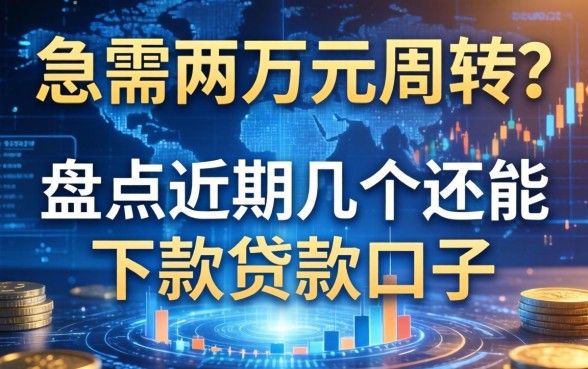急需两万元周转？盘点近期几个还能下款的贷款口子